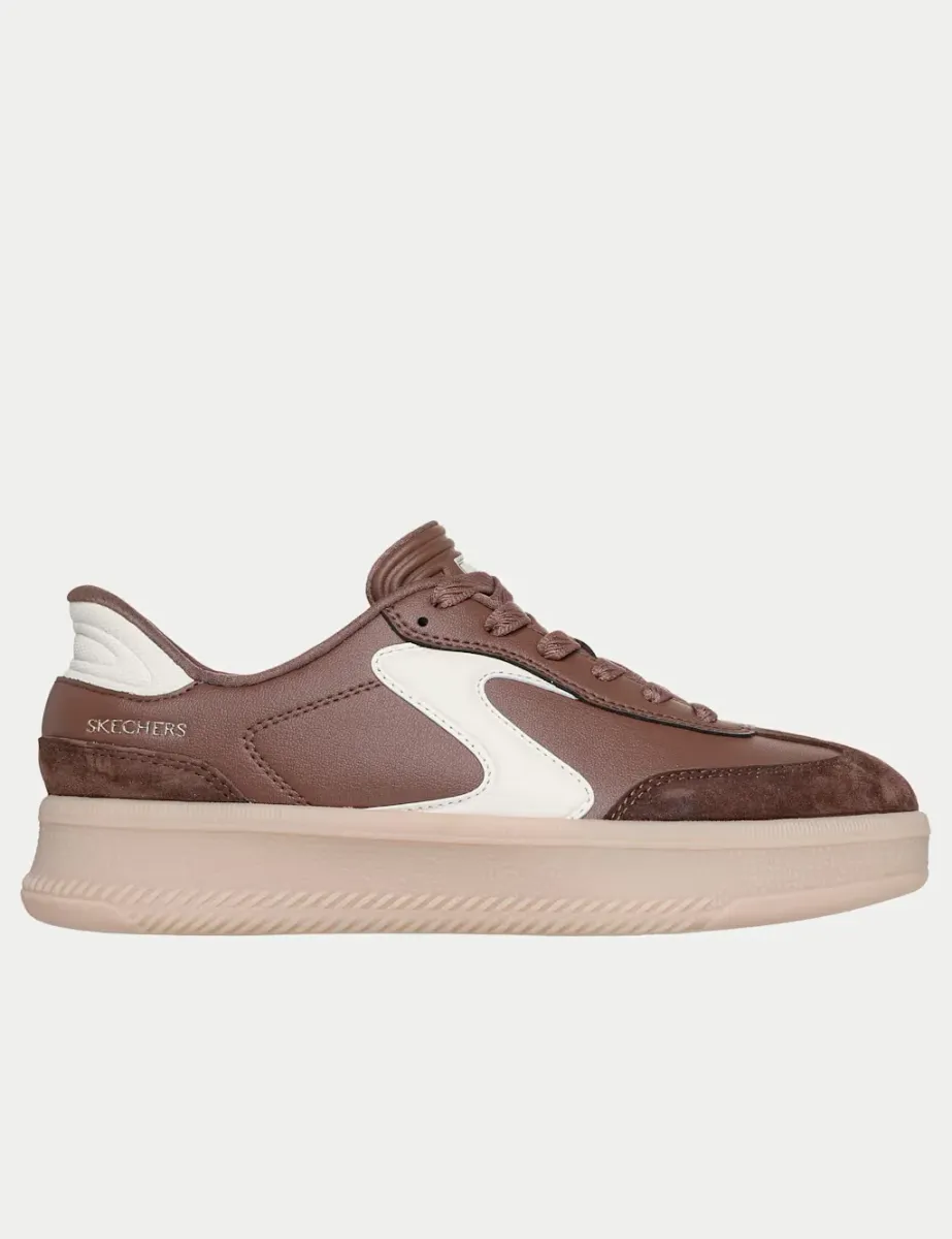 Hotshot HI Lifted Luxe Slip-ins Platform Trainers Brown