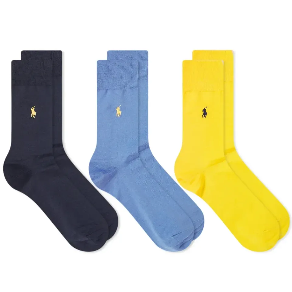 Pony Cotton Crew Socks - 3 Pack