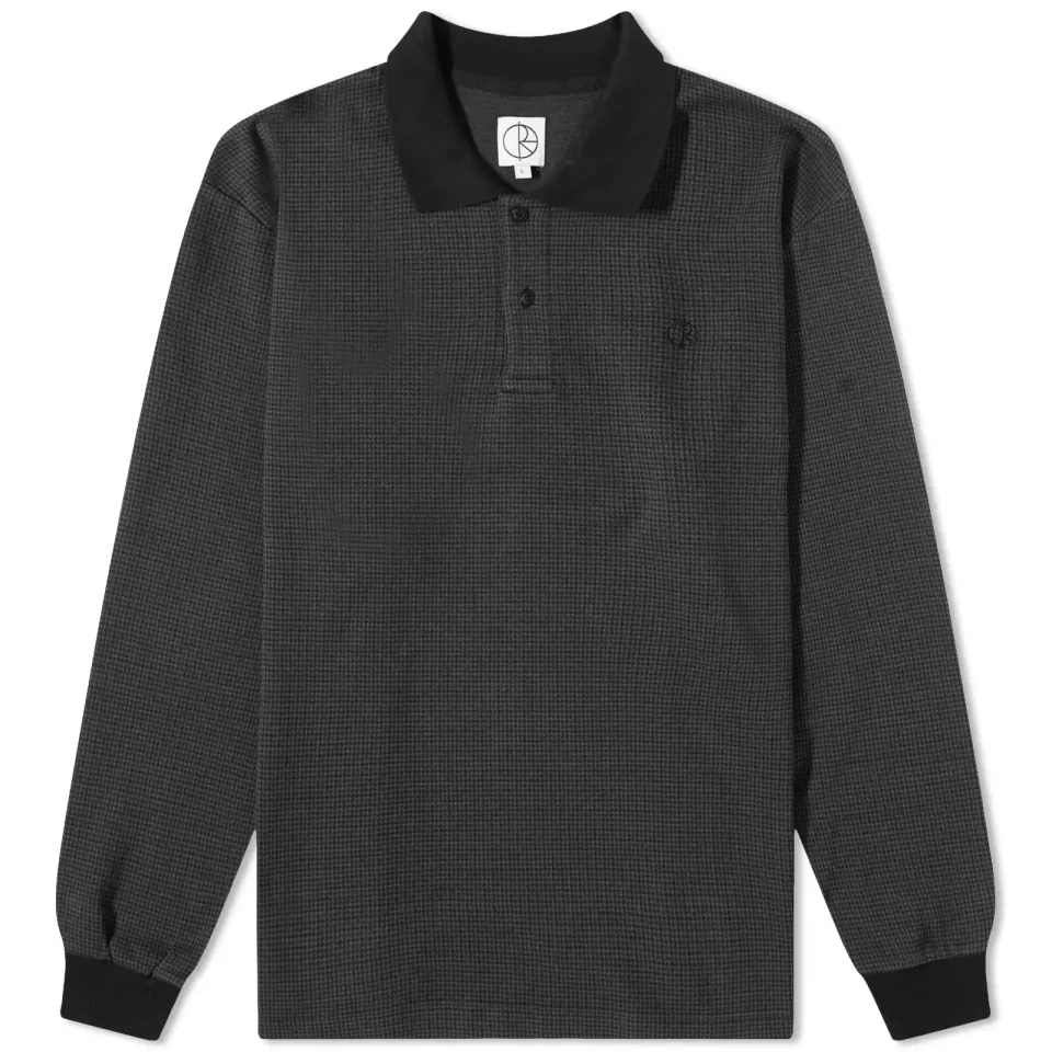 Polar Skate Co. Long Sleeve Houndstooth Polo