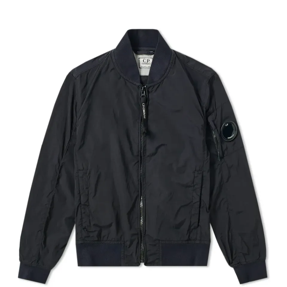 Chrome Arm Lens Bomber Jacket