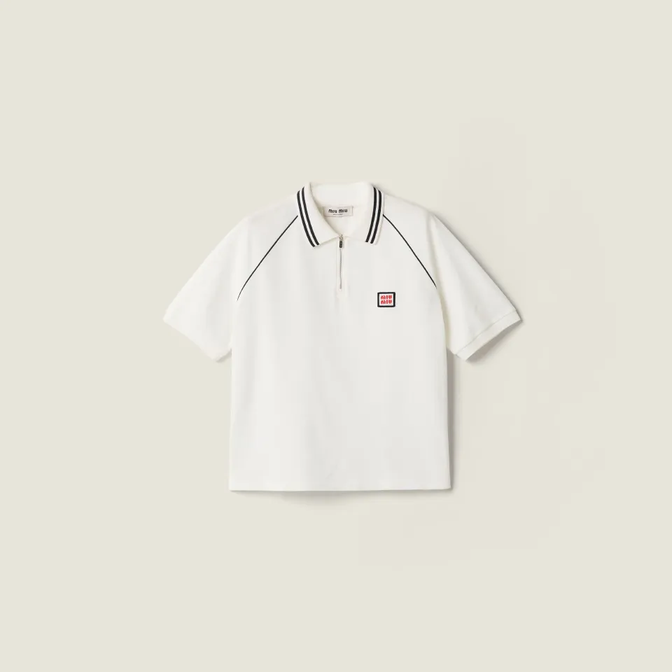 Cotton piqué polo shirt