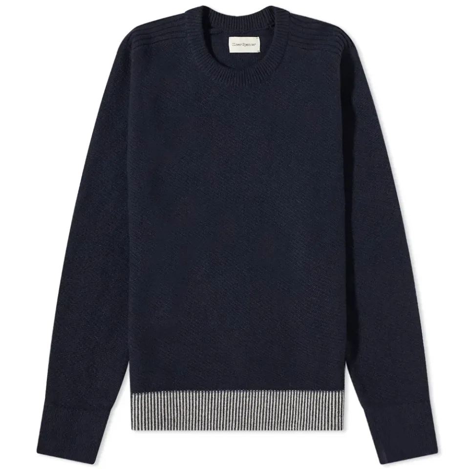 Blenheim Contrast Hem Crew Knit