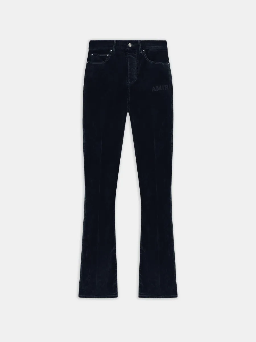 VELVET FLARE JEAN - BLACK