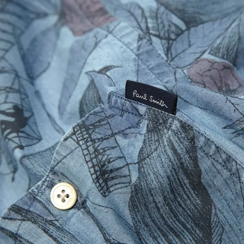 Floral Print Chambray Shirt