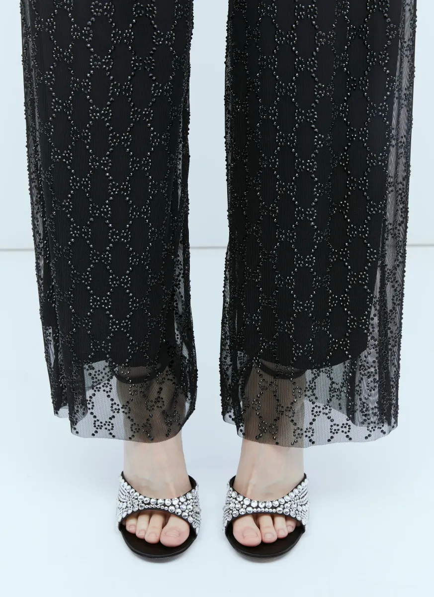 Crystal Embellished High Heel Sandals