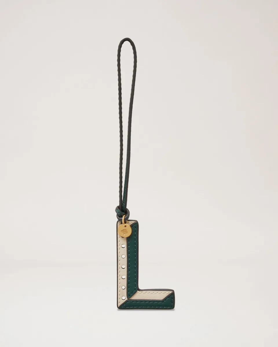 Bi-Colour Leather Keyring - L