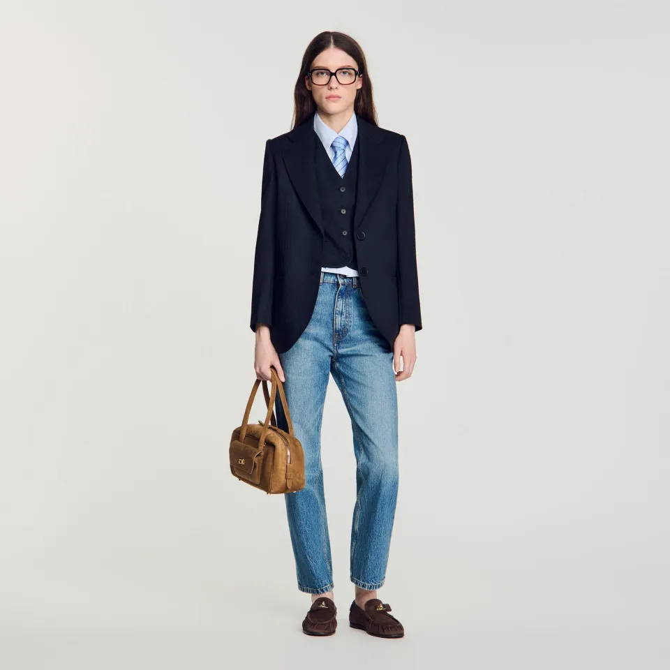 Striped suit jacket