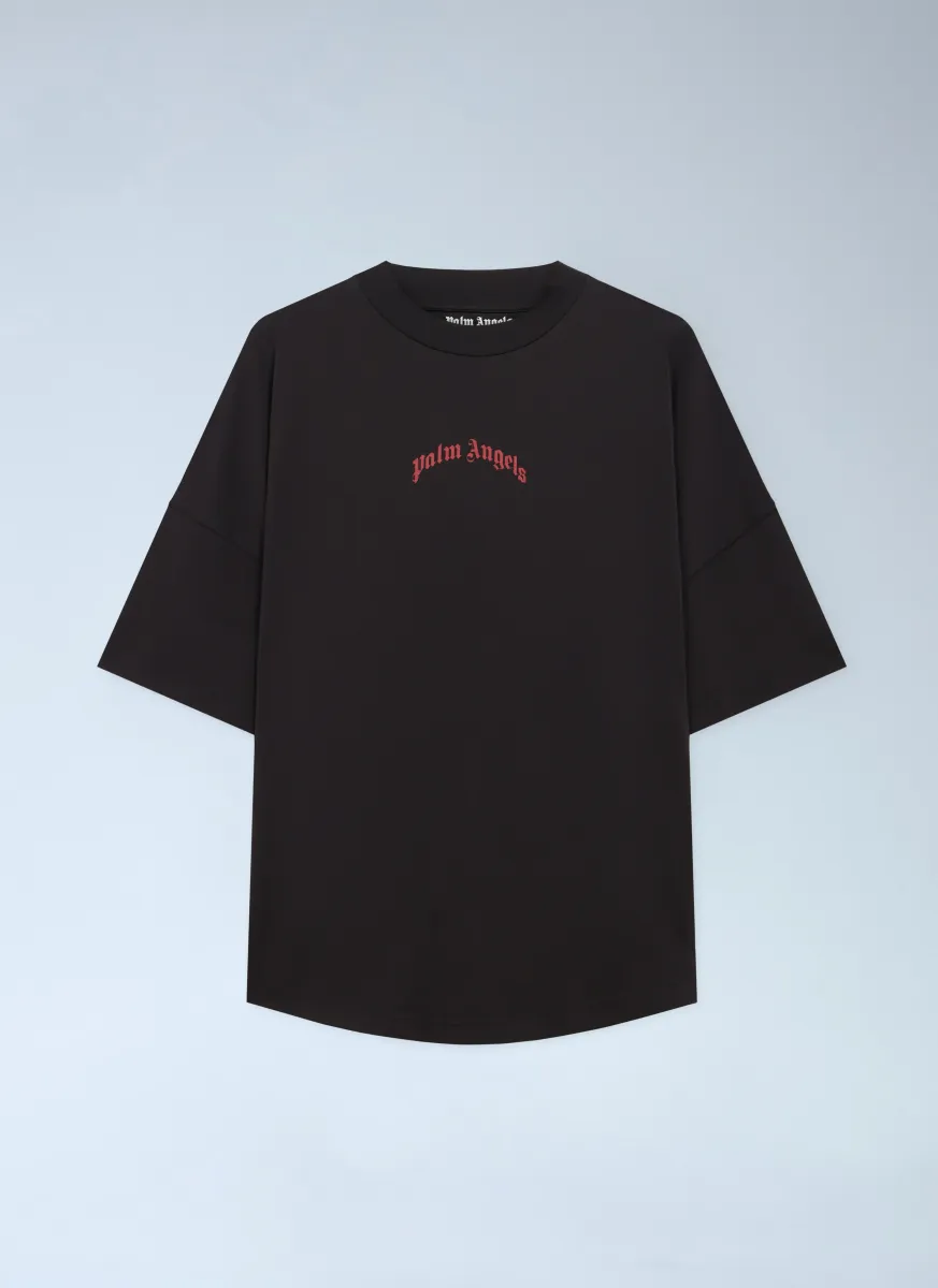 Curved Logo Over T-shirt