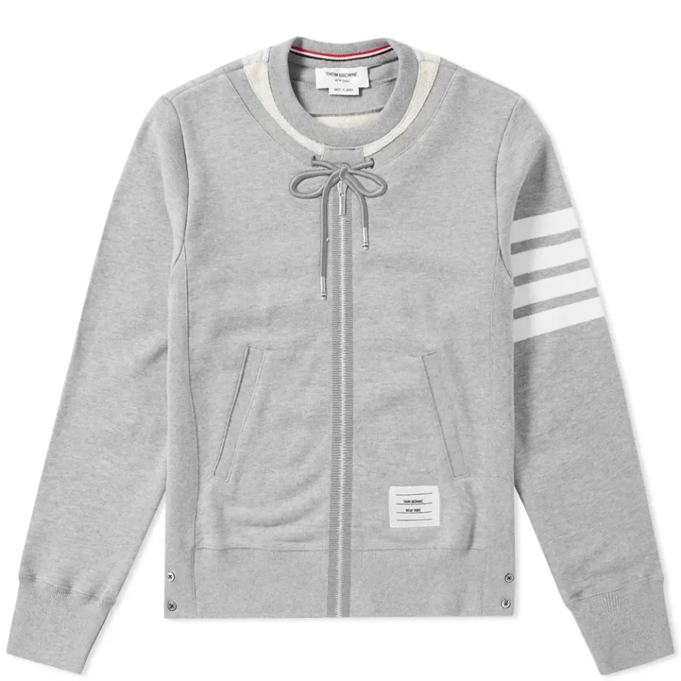 Trompe L'oeuil Zip Crew Sweat