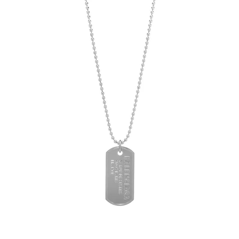 Punk Tag ID Chain Necklace