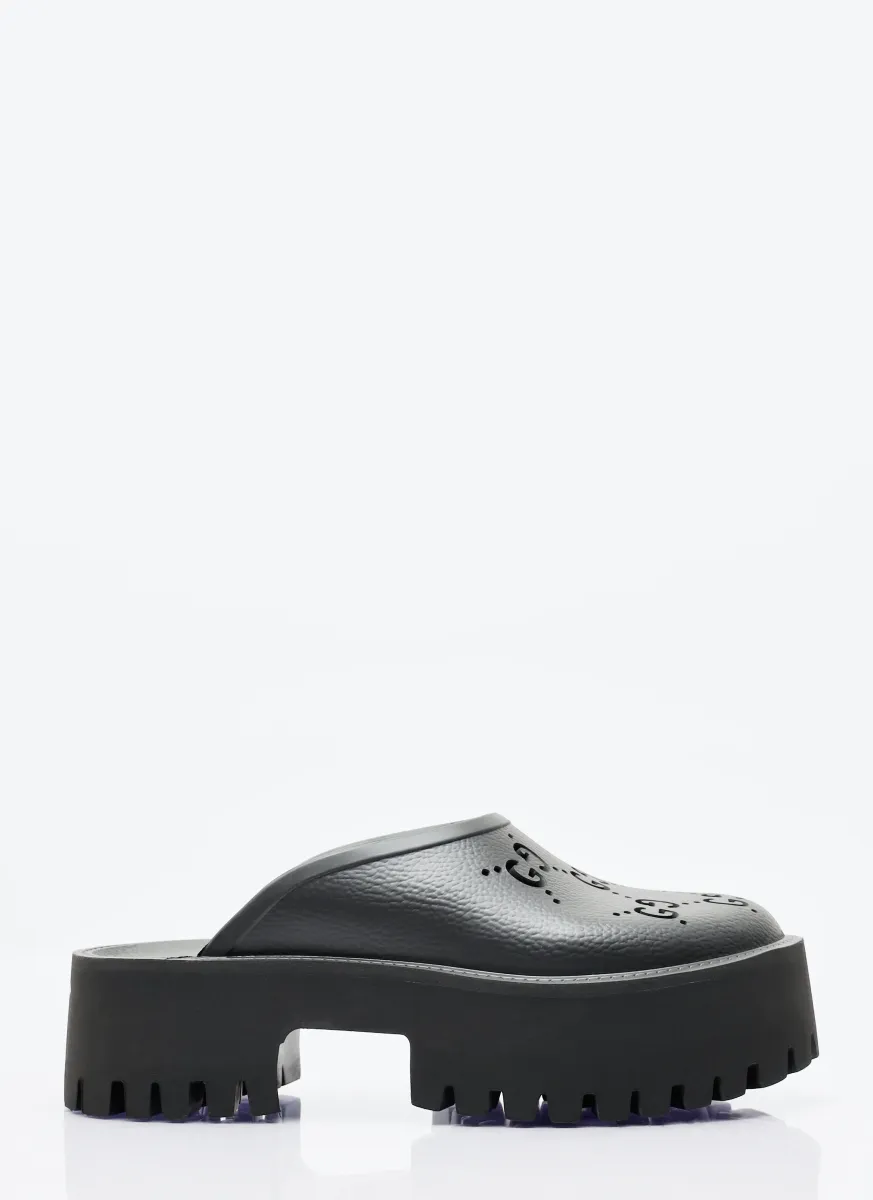 Perforated G Platform Mules