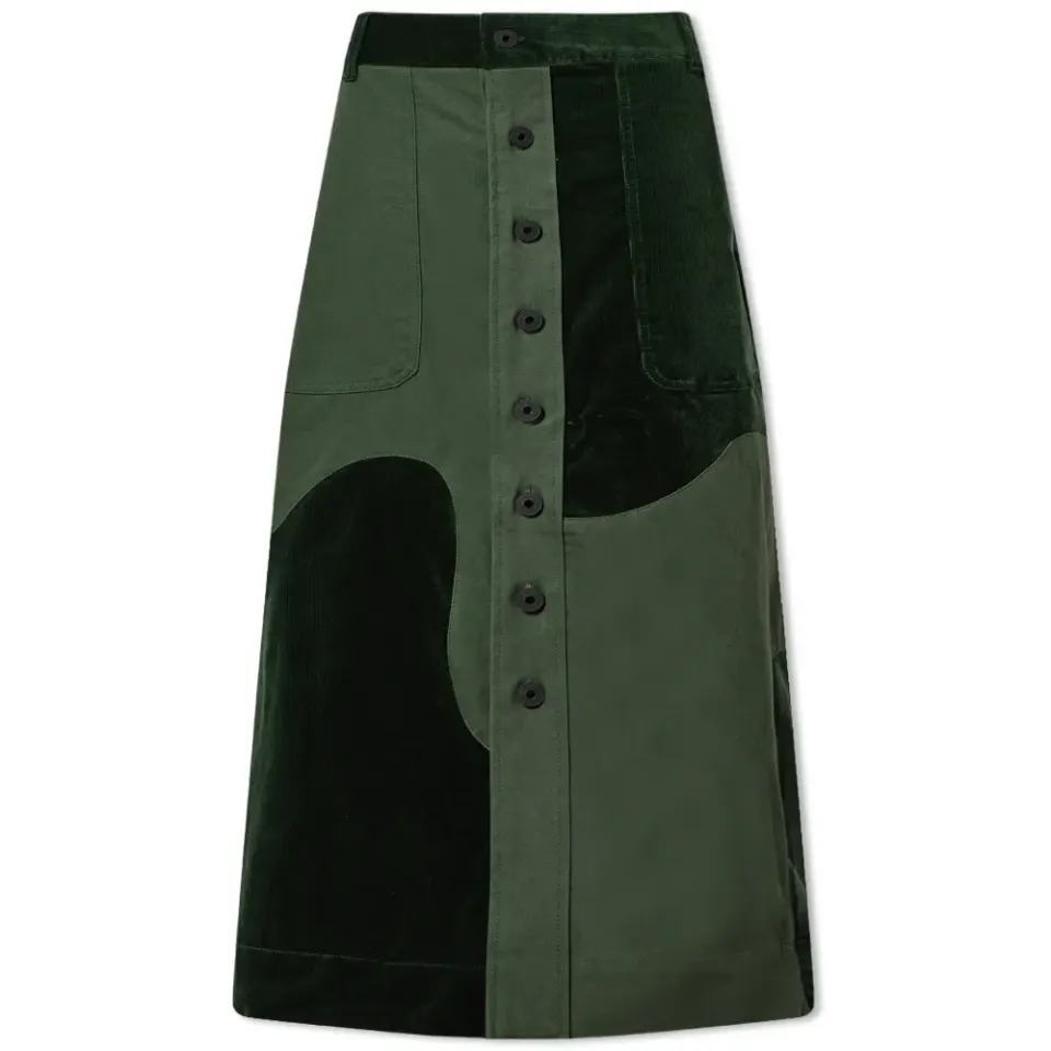 Organic Panel Midi Skirt