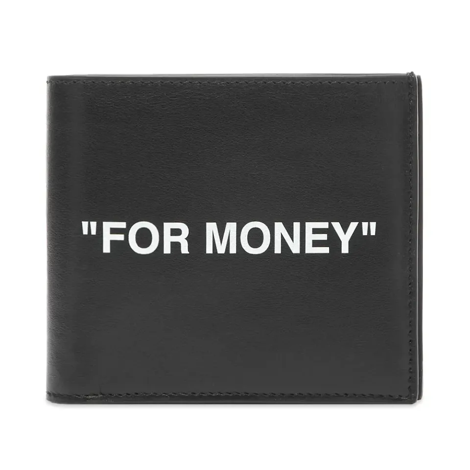 Calf Skin Quote Bifold Wallet