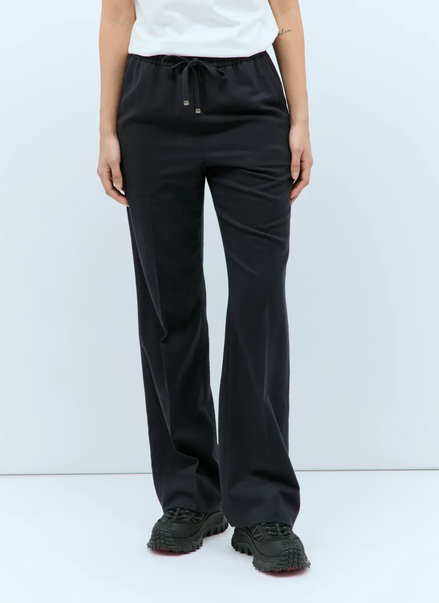Wool-Blend Drawstring Trackpants
