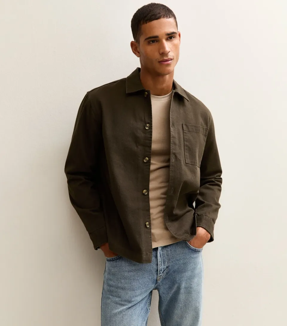 Men's Mink Boxy Heavyweight Twill Overshirt