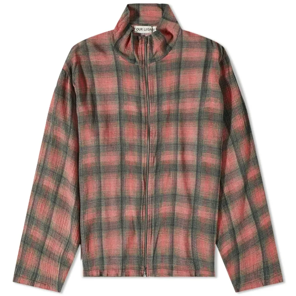 Checked Zip Track Shirt