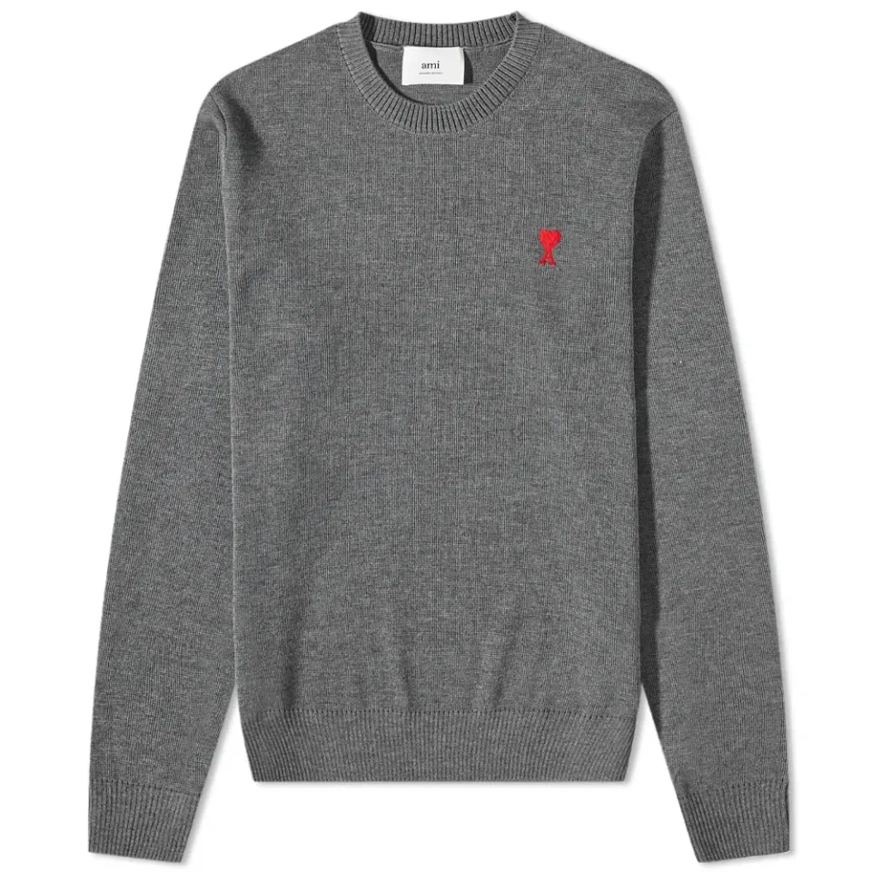 AMI Small A Heart Crew Knit