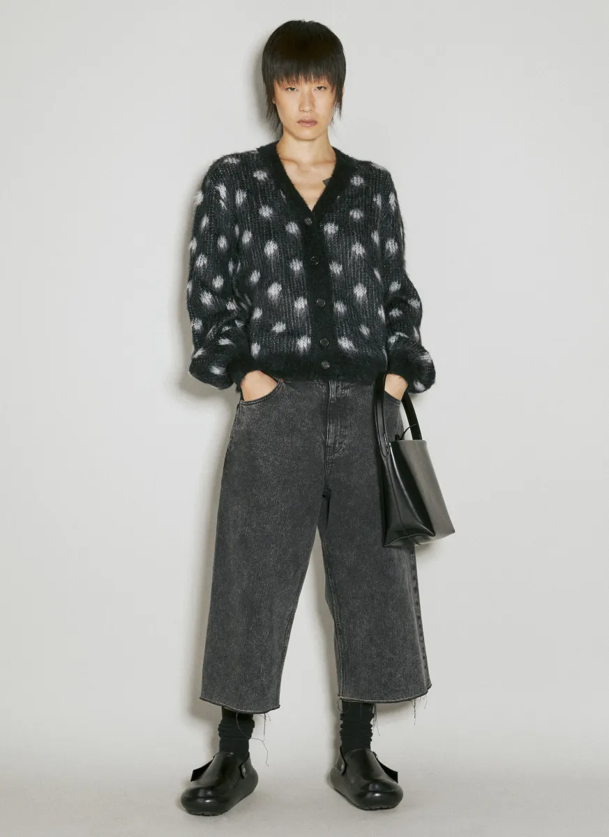 Polka Dot Knit Cardigan