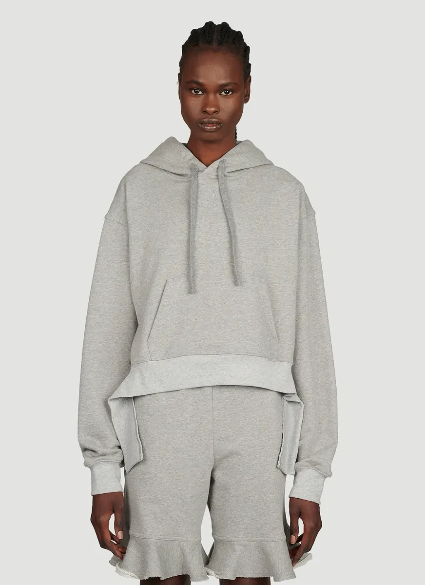 Deconstructed Hem Cropped Sweatshirt