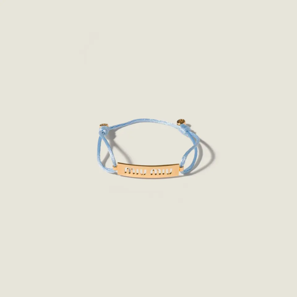 Metal and cord bracelet