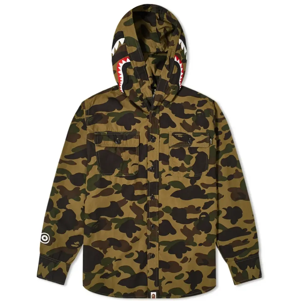 1st Camo Shark Hoodie Shirt