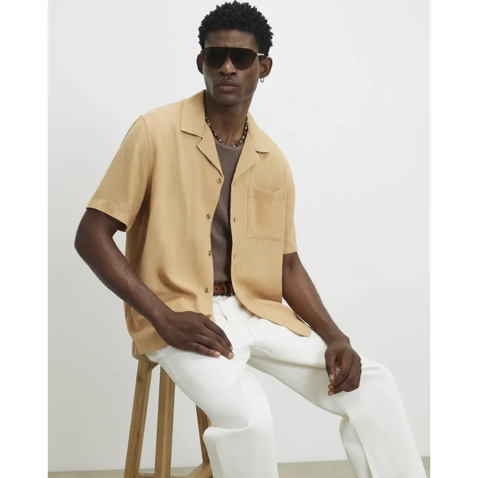 Regular Fit Luminus Linen Blend Shirt