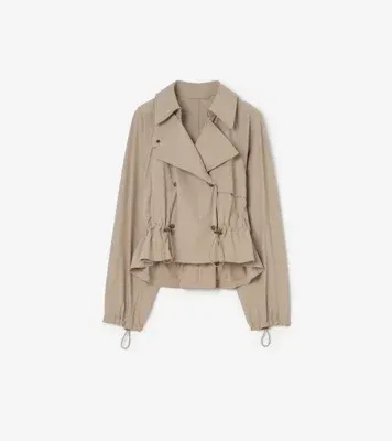 Hooded Rosewin Trench Jacket in Saltmarsh beige