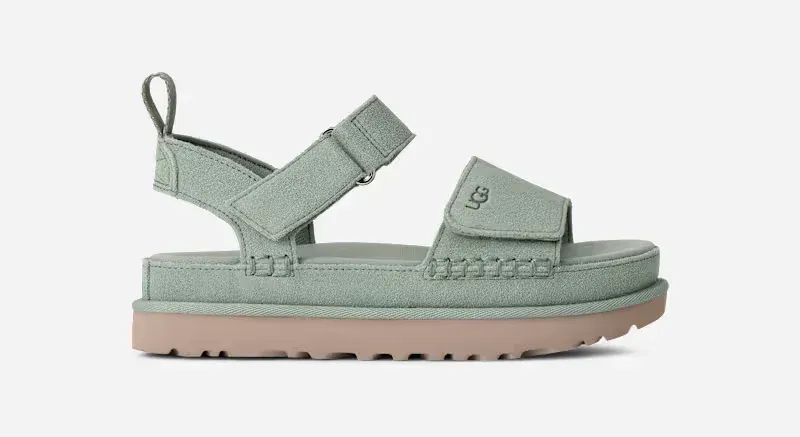 Goldenstar Sandal for Women, Suede/Polyester