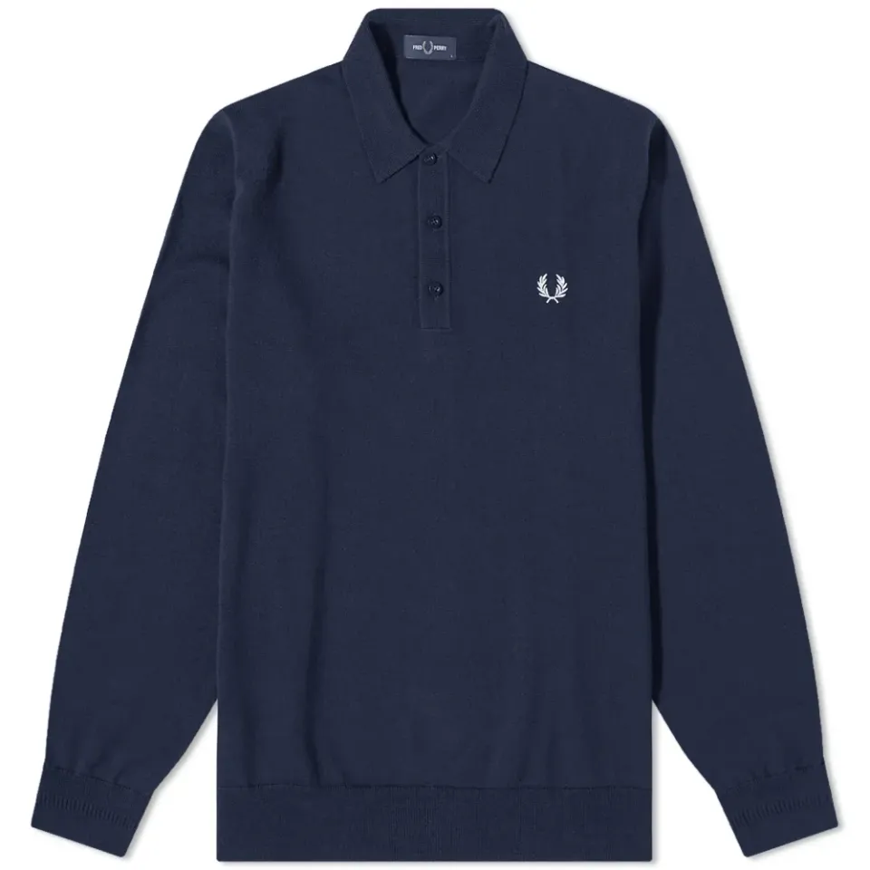 Long Sleeve Knit Polo