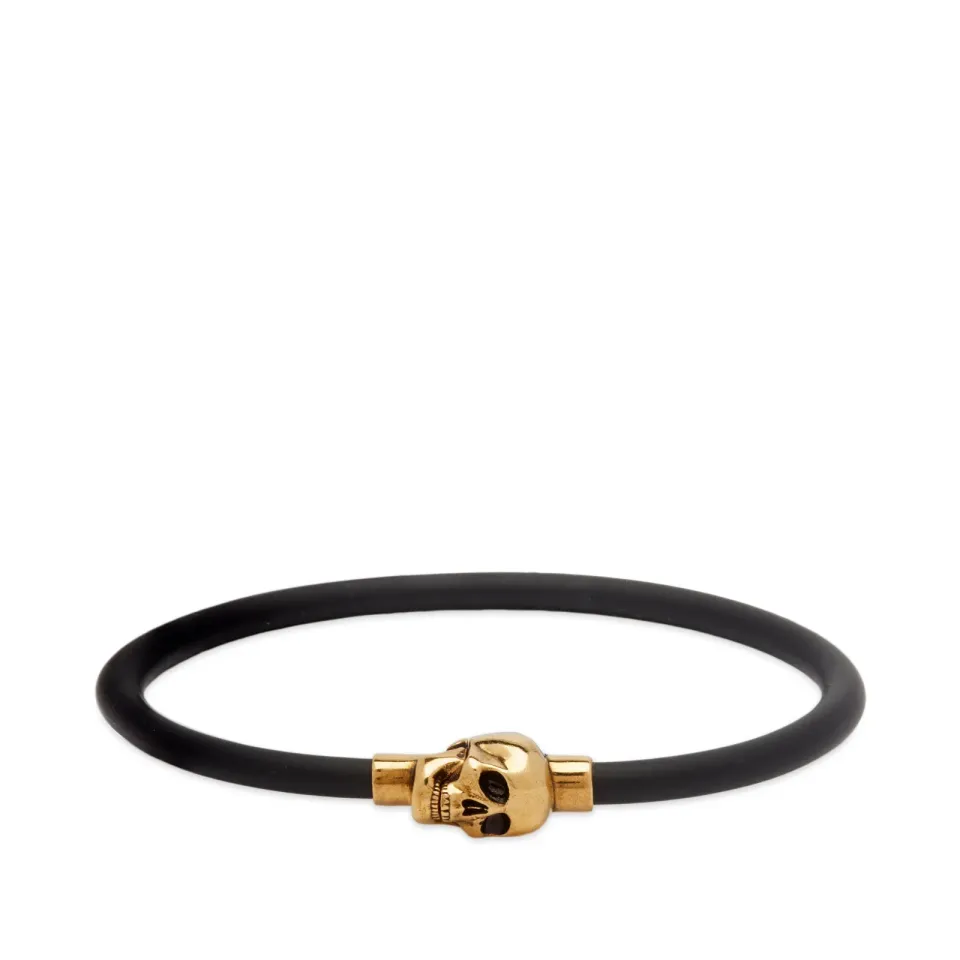Rubber Cord Skull Bracelet