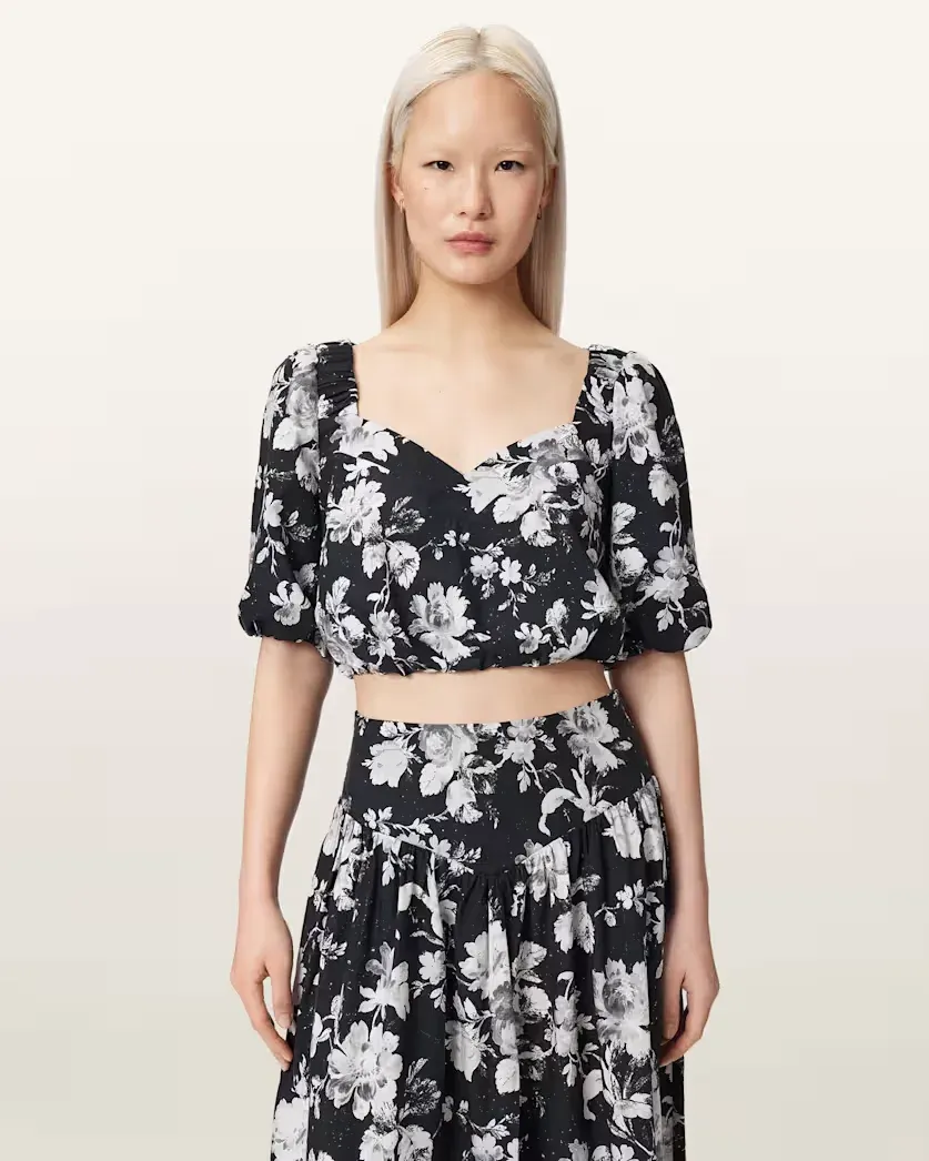 Levy Floral Cropped Top