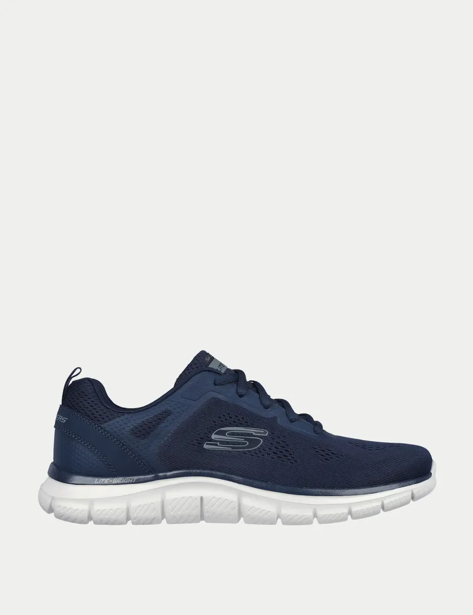 Track Broader Lace Up Trainers Navy
