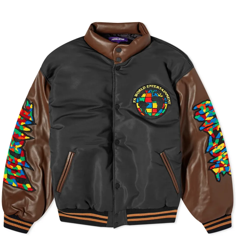 Gum Stamp Varsity Puffer Jacket