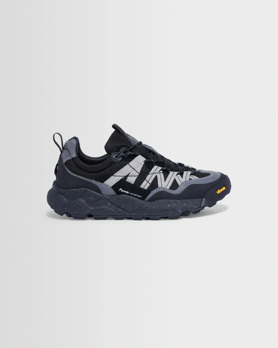 Flower Mountain - Black Waterproof Suede and Technical Fabric Trainers