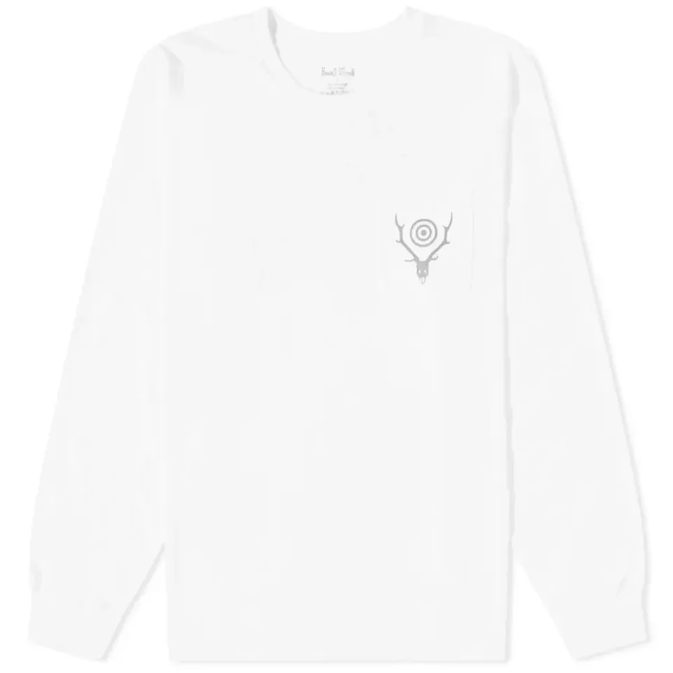 Long Sleeve Round Pocket Logo T-Shirt