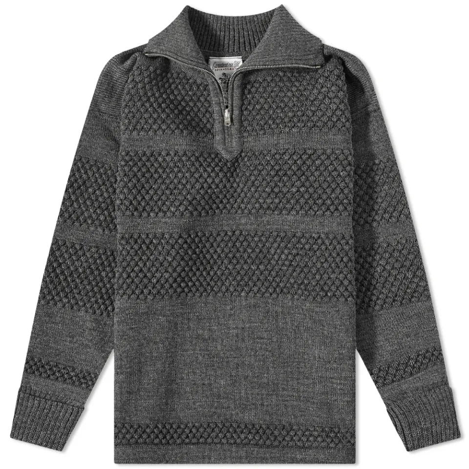 Fisherman Quarter Zip Knit