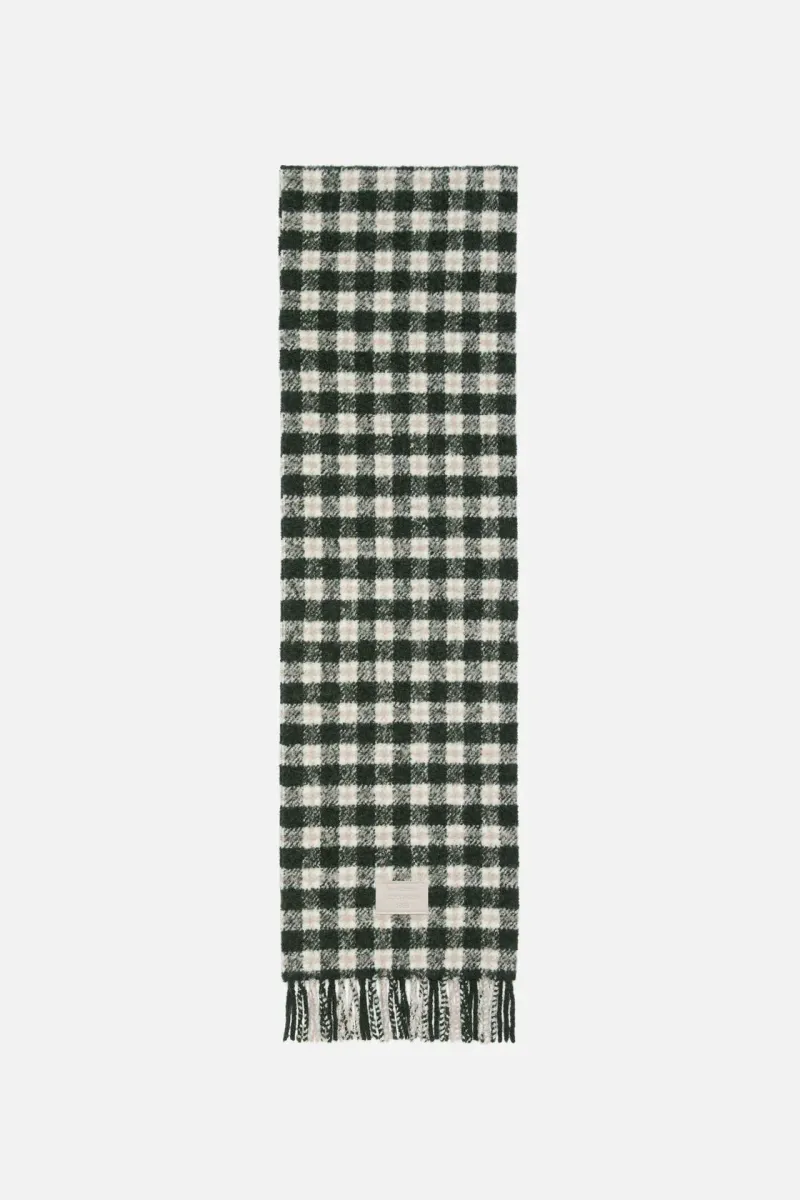 Checked logo scarf