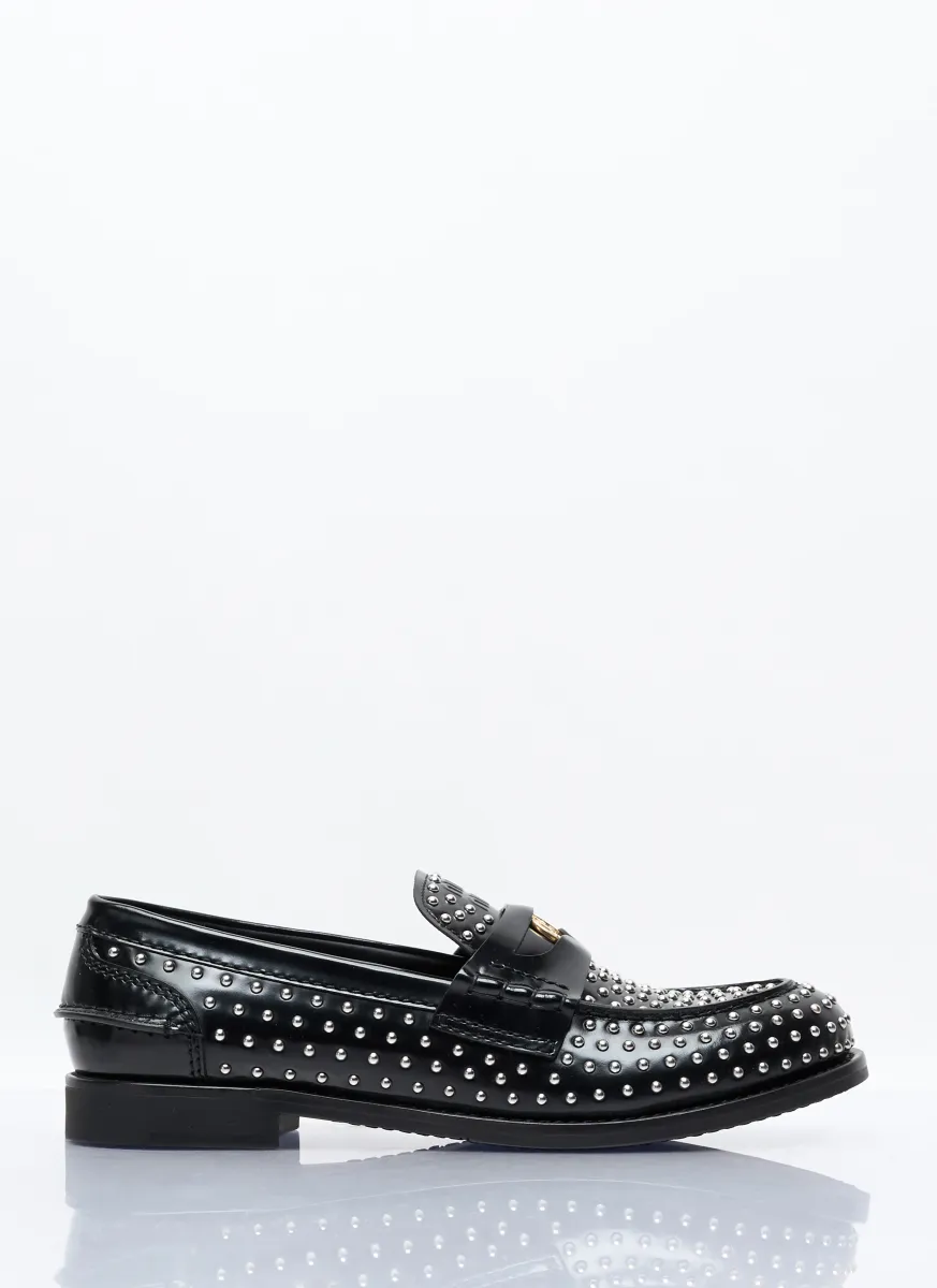 Studded Leather Loafers