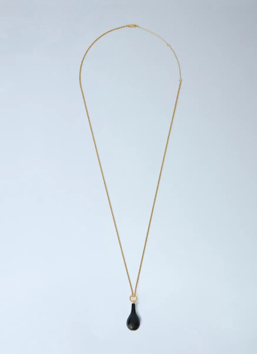 Medium Onyx Drop Necklace