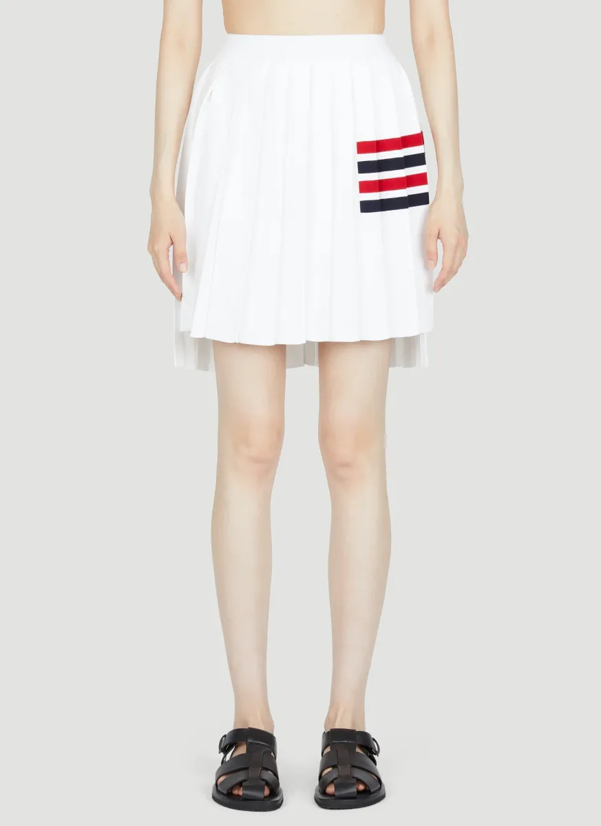 Knit Four Bar Pleated Skirt