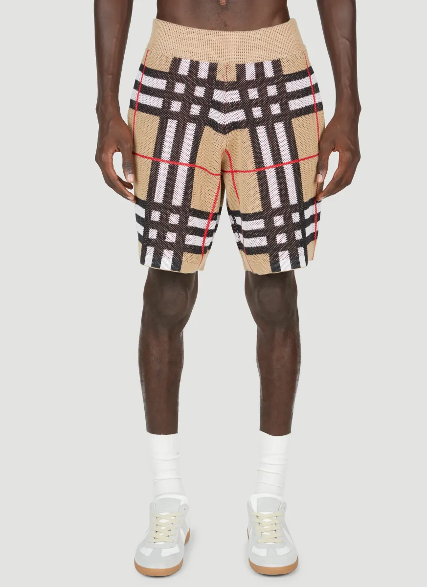 Check Piqué Shorts