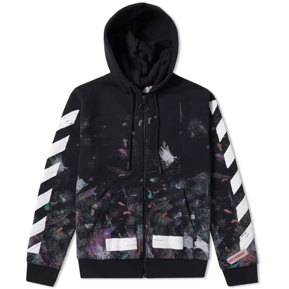 Diagonal Galaxy Brushed Zip Hoody