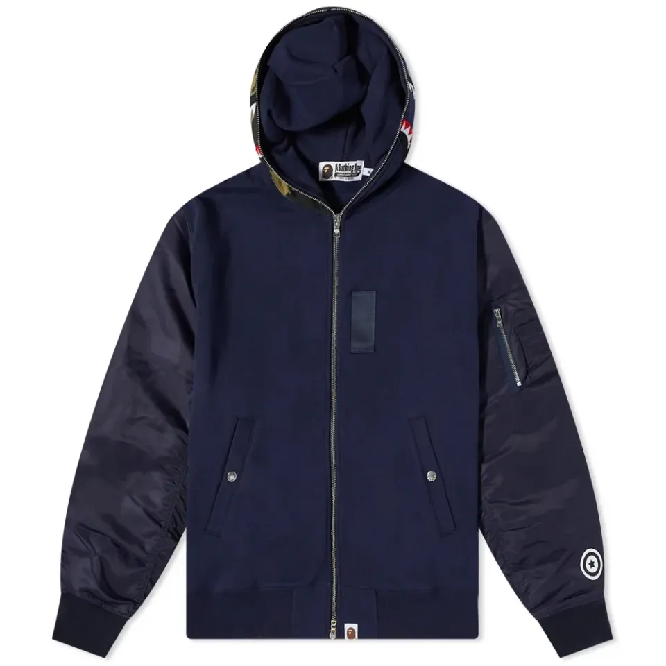 Military Shark Relaxed Fit Full Zip Hoodie
