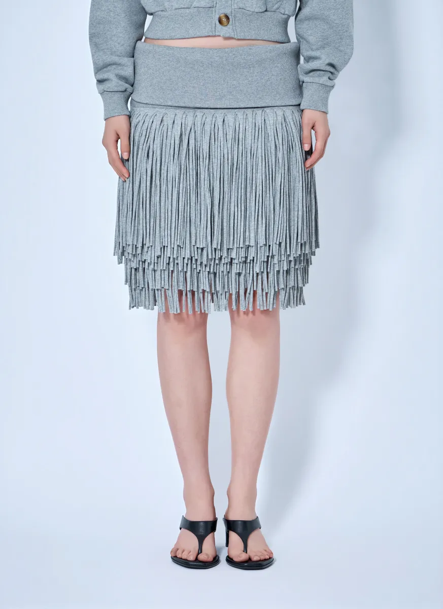 Fringe Knit Skirt