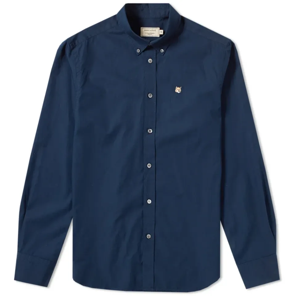 Maison Kitsuné Button Down Fox Head Poplin Shirt