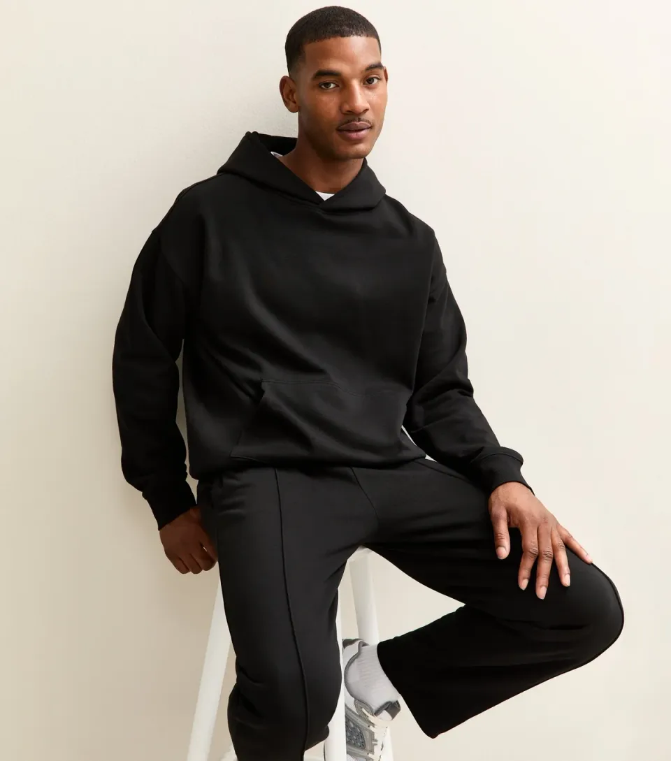 Men's Black Oversized Hoodie