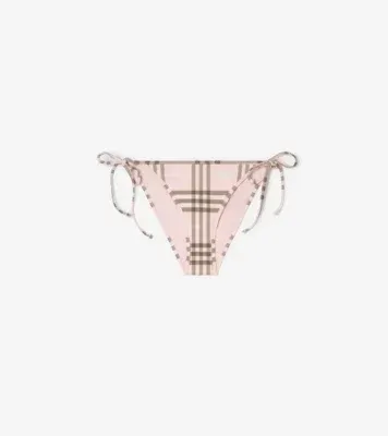 Check Bikini Briefs in Mallow pink - Women, Nylon