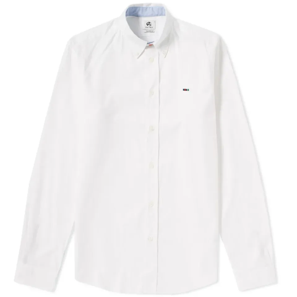 Tailored Fit Red Button Oxford Shirt