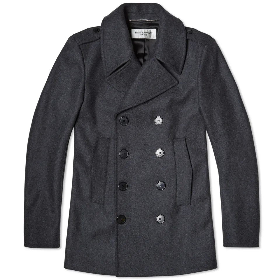 Flannel Wool Pea Coat