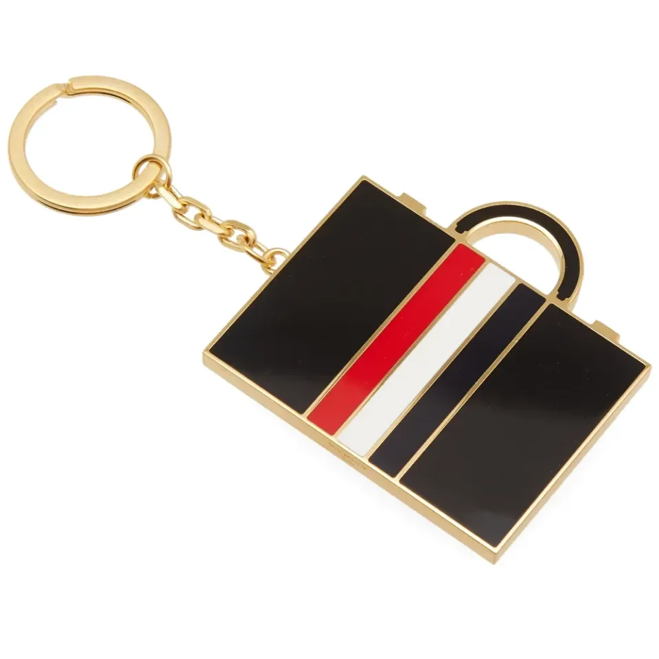 Stripe Attache Case Keyring